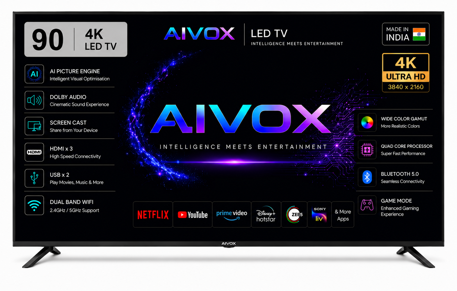 ChatGPT-Image-Jul-7-2026-09_41_26-PM.png Aivox (90 inches) D Series Brighter Crystal 4K Dynamic Ultra HD Smart LED - Image 1